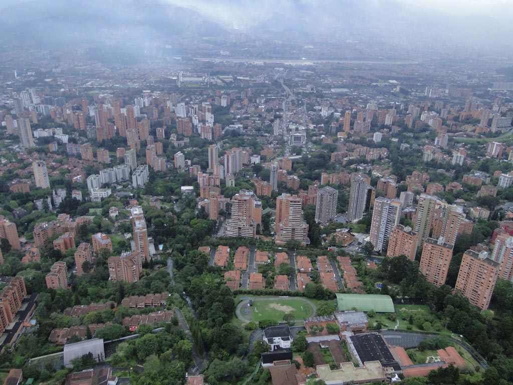 Panorámica de la parte alta de El Poblado