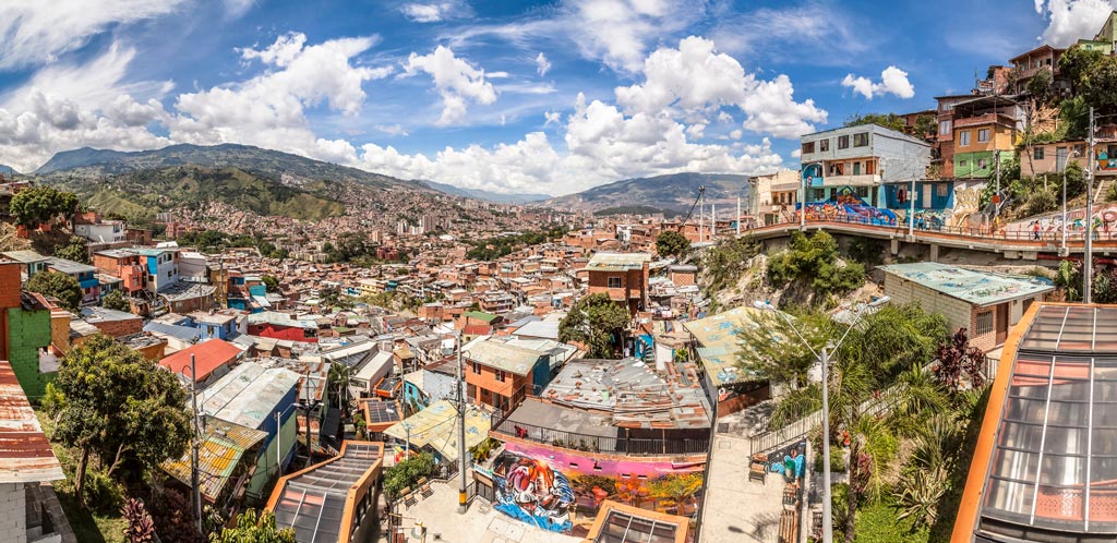Vista panorámica de Medellín