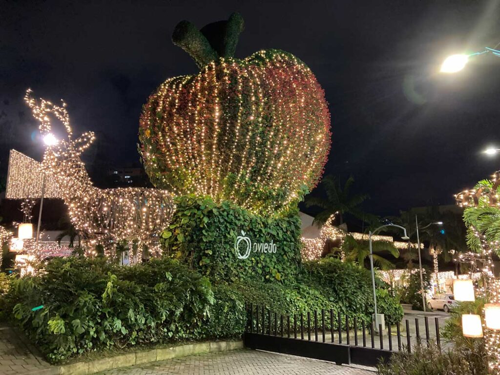 Centros y sitios comerciales en línea con la Navidad