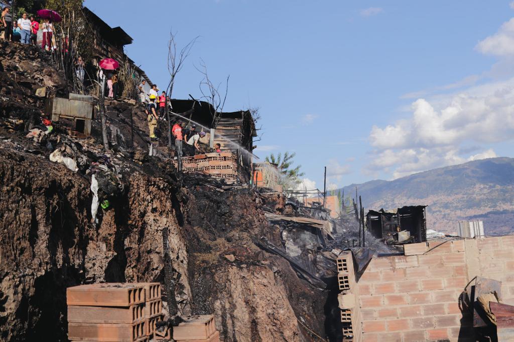 Incendio en el sector de Santa Margarita