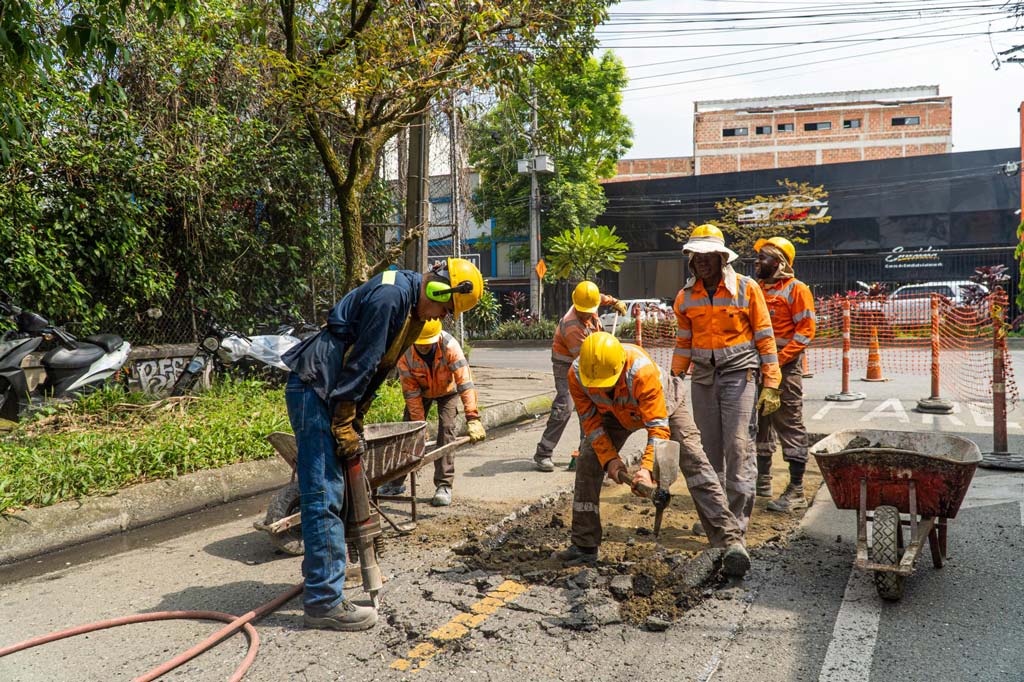 Huecos intervenidos en Guayabal