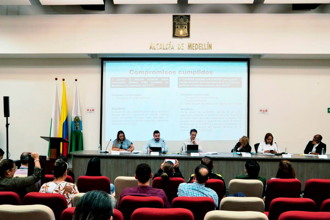 El Distrito de Medellín fue destacado por su capacidad de atención a las víctimas del conflicto, en el marco del Comité de Justicia Transicional