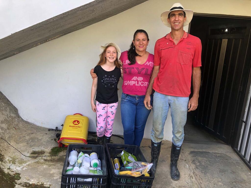 Rogelio Restrepo, su esposa Marina Peña Maya y su hija Daniela Restrepo Peña