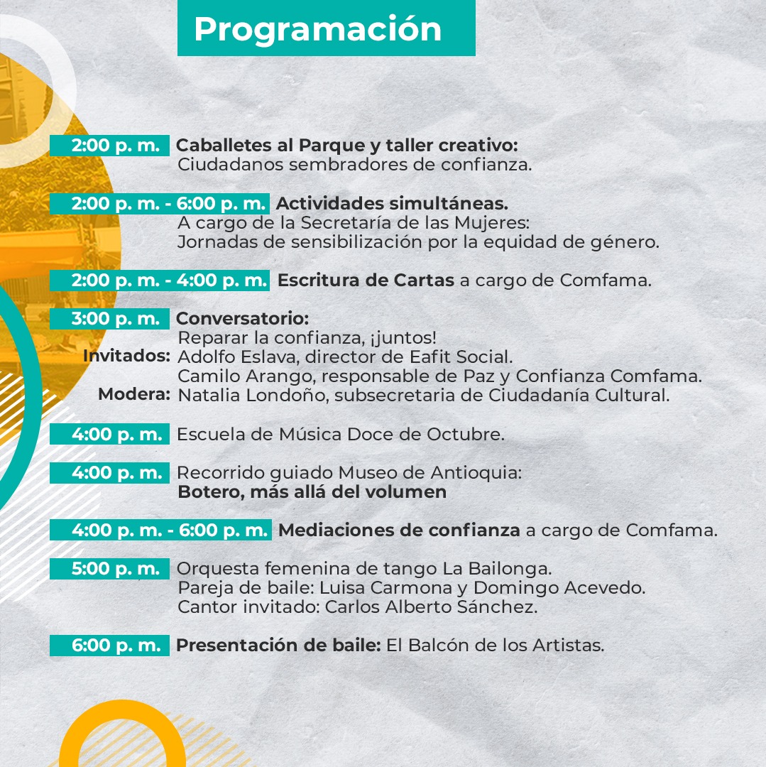 Con activación artística y cultural se comenzará a reconstruir la confianza en la Plaza Botero