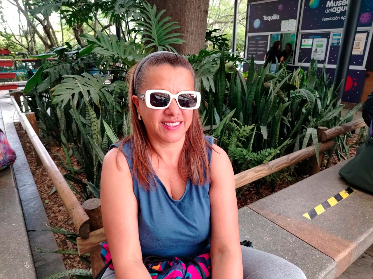 Zulma Morales, visitante del Museo del Agua