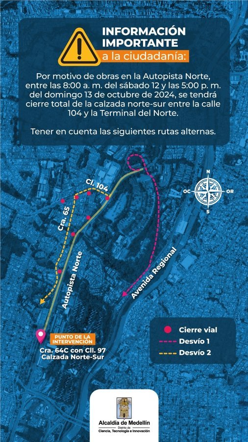Este fin de semana habrá cierres viales por evento deportivo y celebración de la Fiesta de la Raza