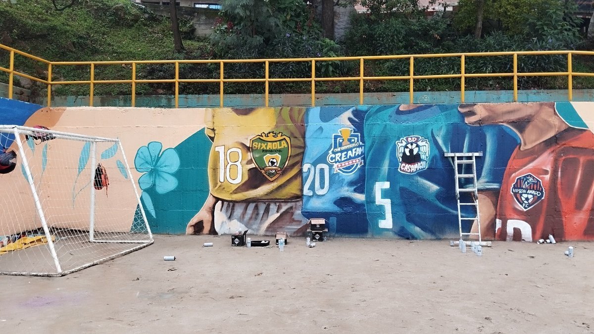 El barrio Jardín, en Manrique, tendrá un mural de 200 metros cuadrados para integrar deporte, arte y cultura