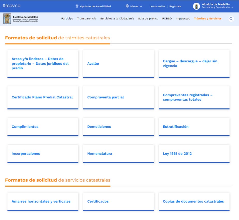 Trámites catastrales
