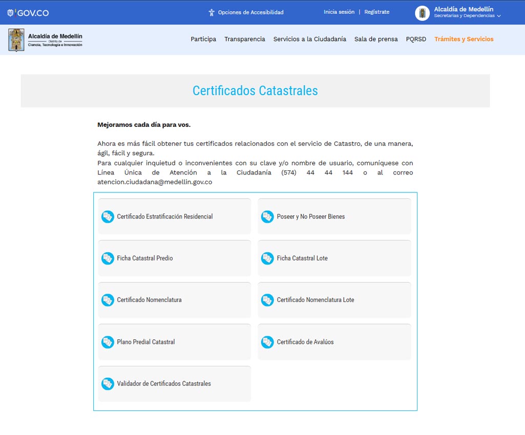 Trámites catastrales