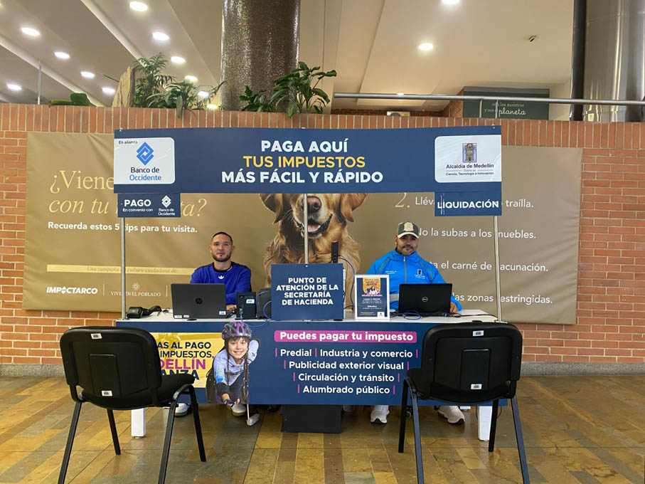 La Alcaldía de Medellín abre nuevos puntos para pago de impuestos en centros comerciales