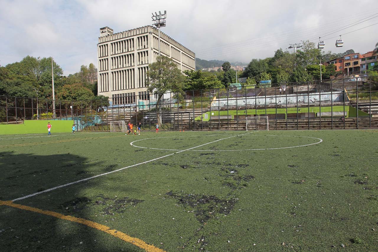 Así se veía la cancha del Doce de Octubre