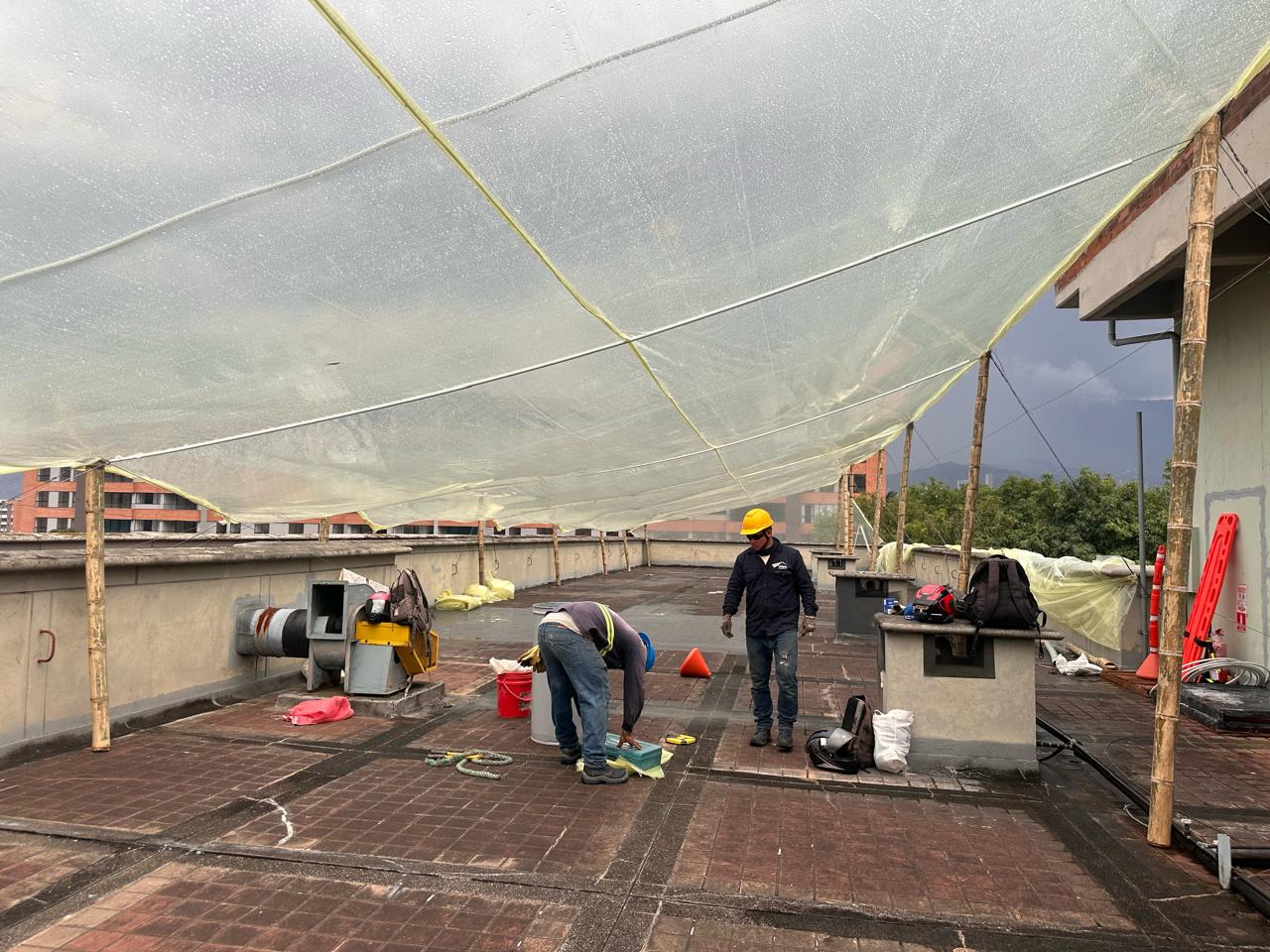 Imagen Trabajos cubierta Hospital Belén