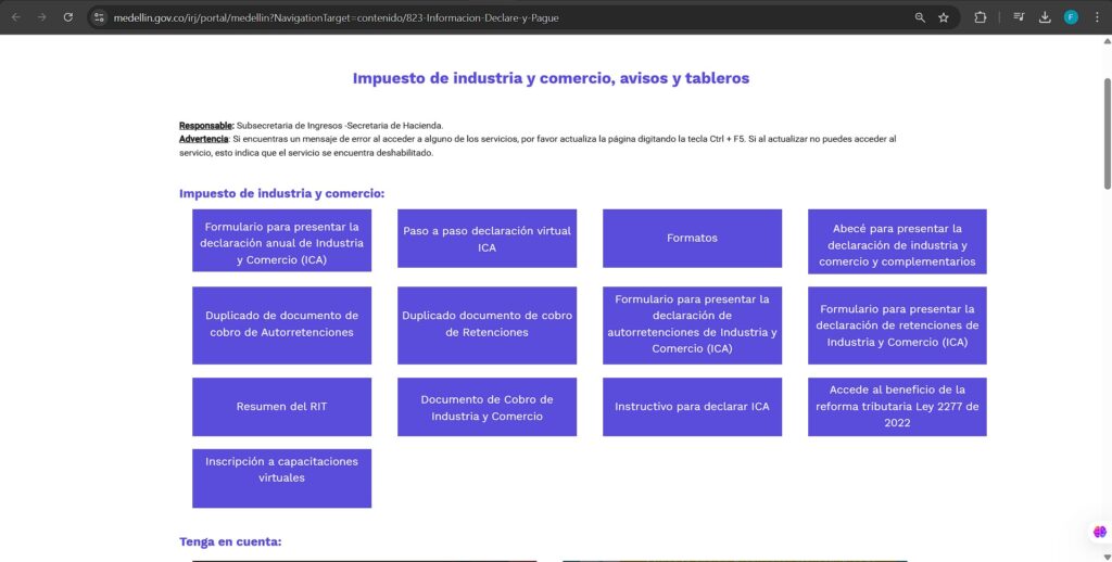 Imagen Zona ICA declaración impuestos