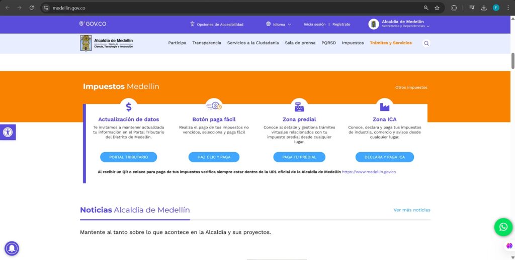 Imagen Zona declaración de impuestos Medellín