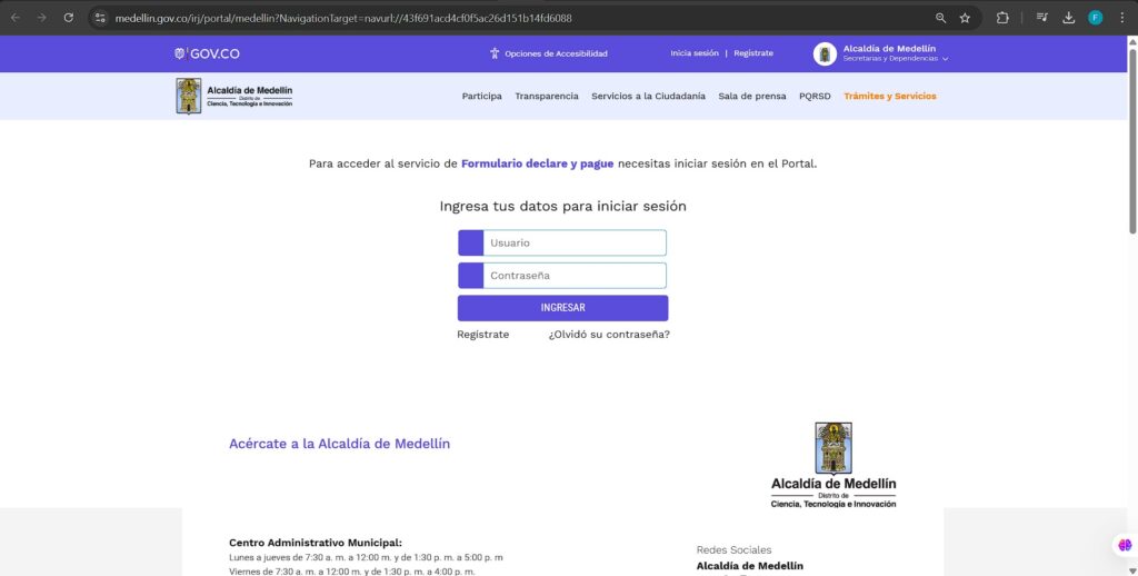 Imagen formulario Zona ICA declaración de impuestos