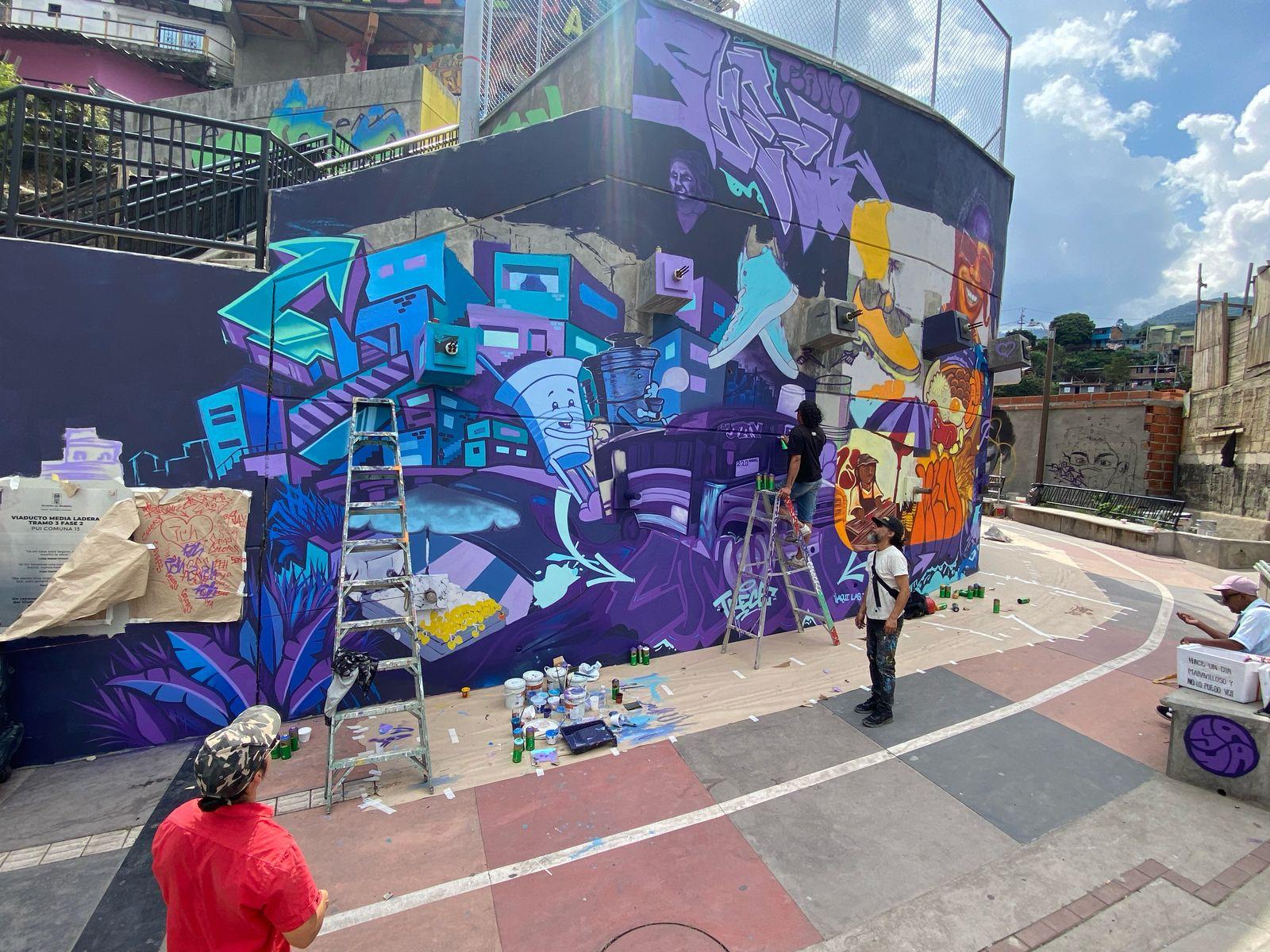 Imagen mural Somos Comuna 2