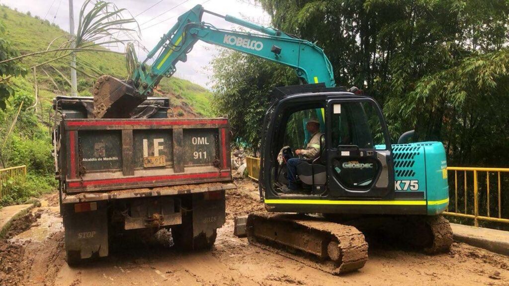 Imagen afectación por lluvias en Medellín