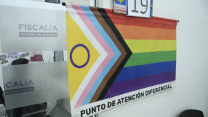 Imagen bandera LGBTIQ en la Fiscalía
