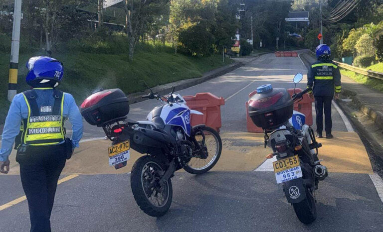 Imagen controles viales en Loma de Los Balsos por contingencia