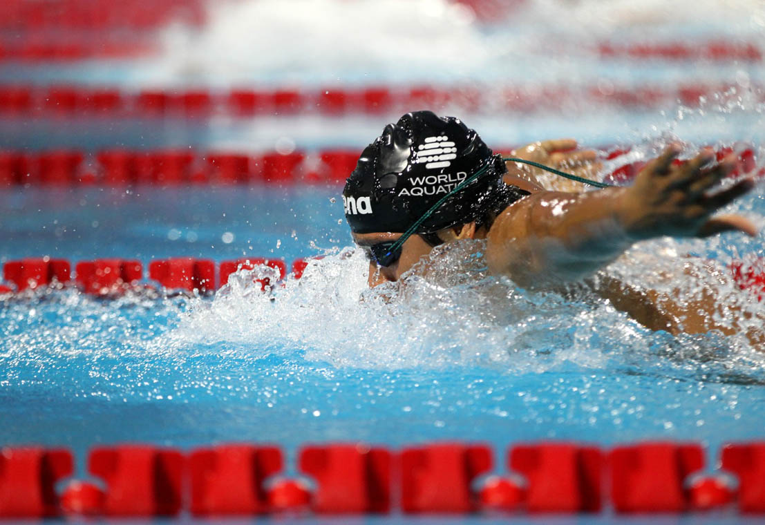 Imagen de deportista en Panamericanos Junior de Natación