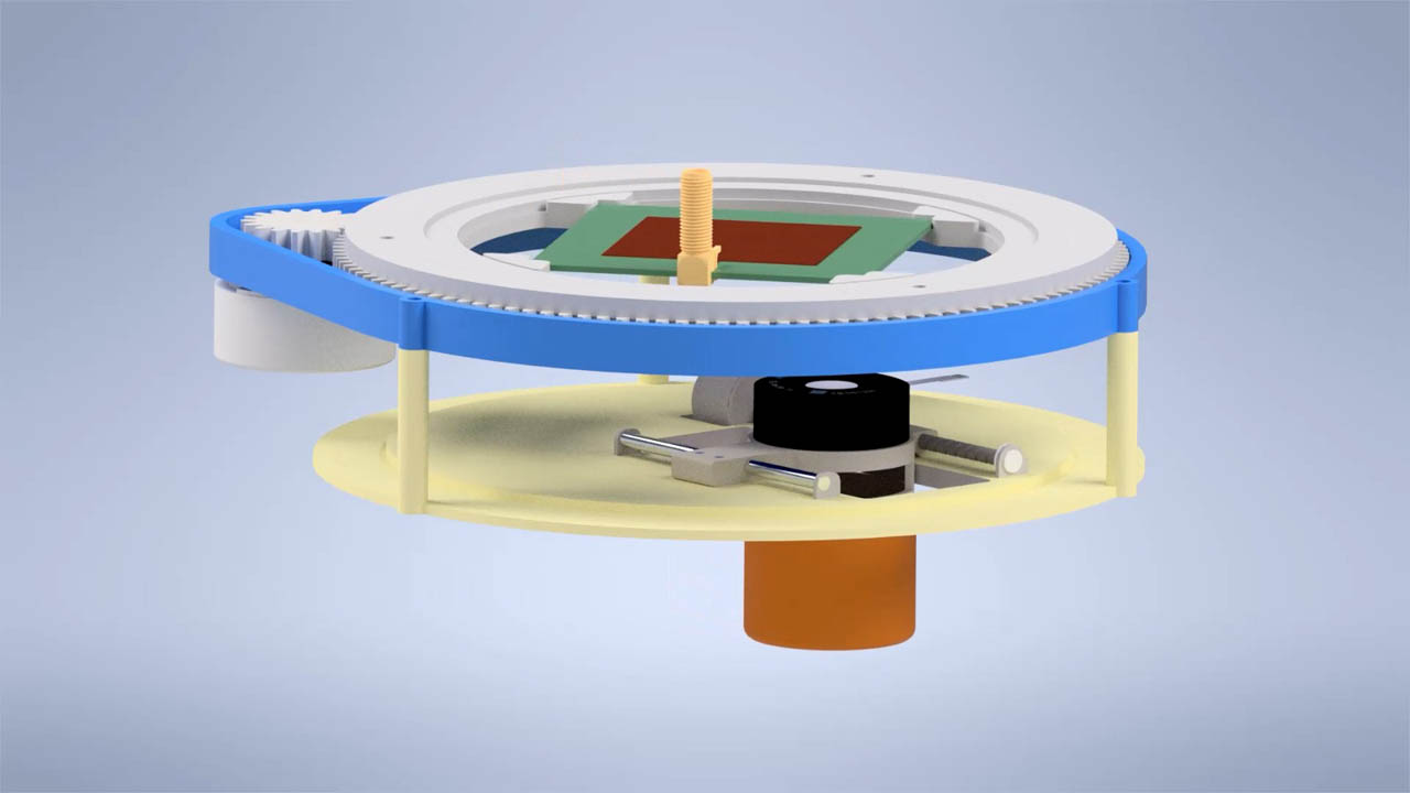 Imagen diseño de antena patentada de telecomunicaciones del ITM