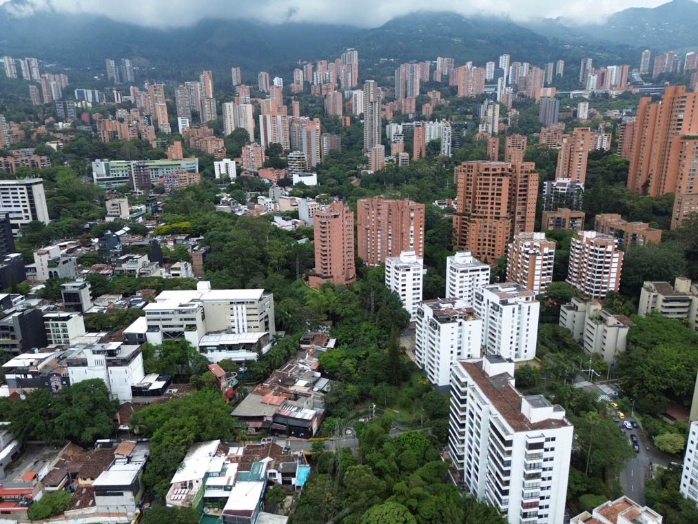 Imagen panorámica de Medellín