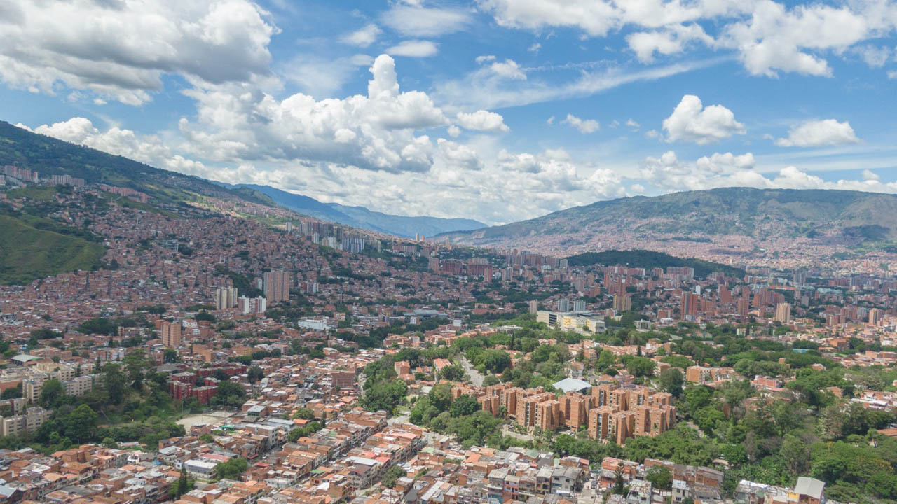 Imagen panorámica de Medellín