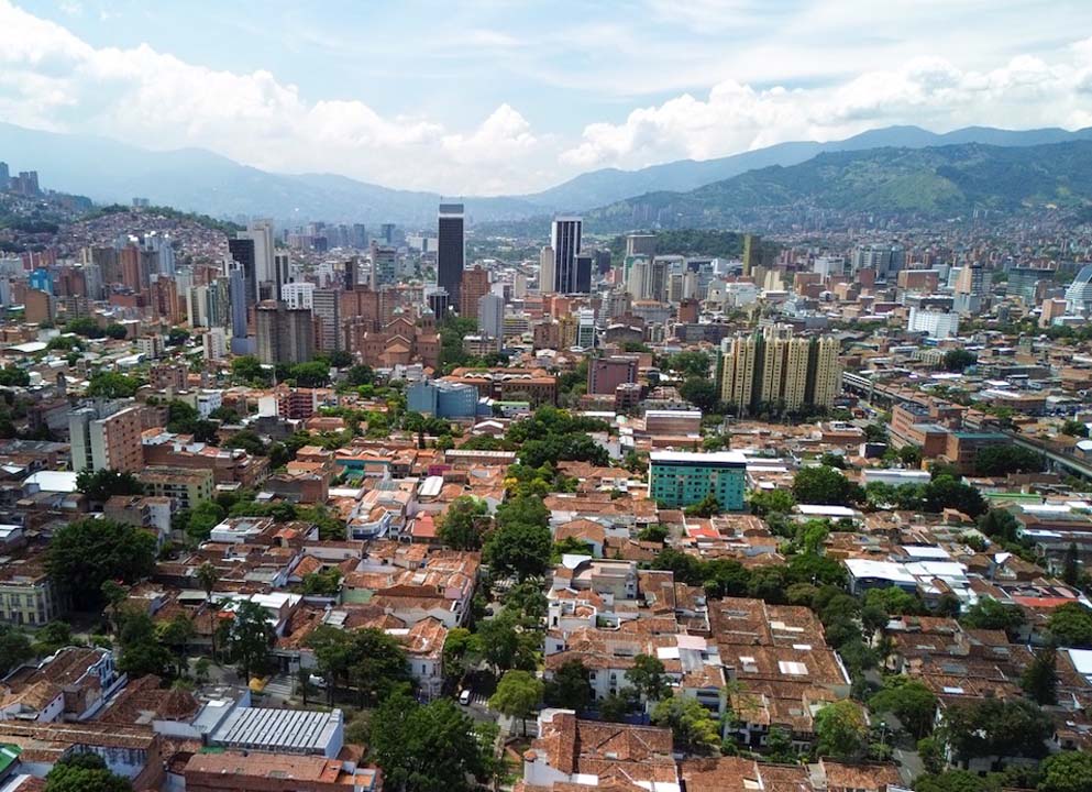 Imagen panorámica de Medellín