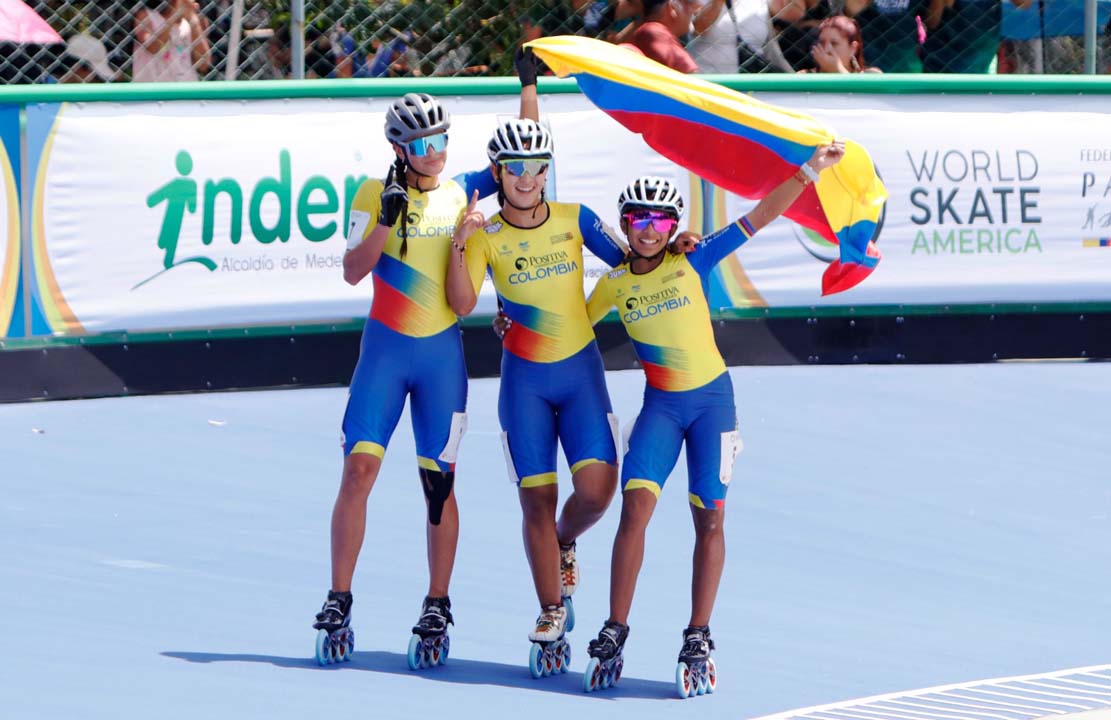 imagen de 3 patinadores Colombianos