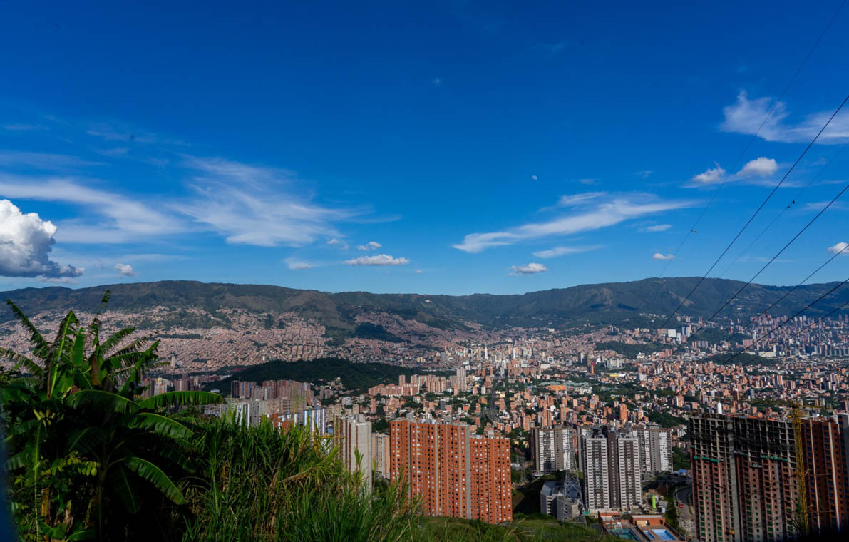 Imagen panorámica de Medellín