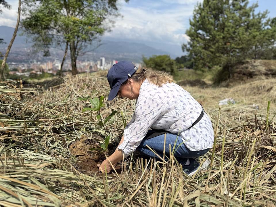 imagen señora personas que siembran