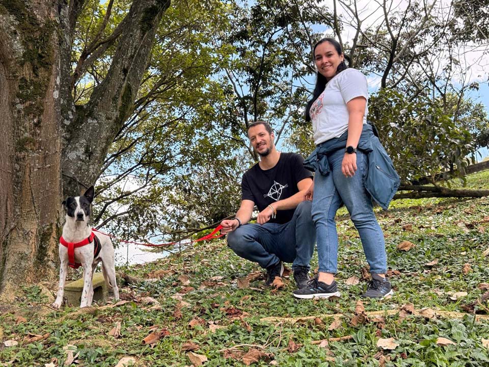 Imagen Sara y Felipe con Bruce