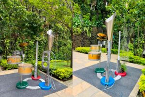 Imagen de escultura hecha con armas de fuego