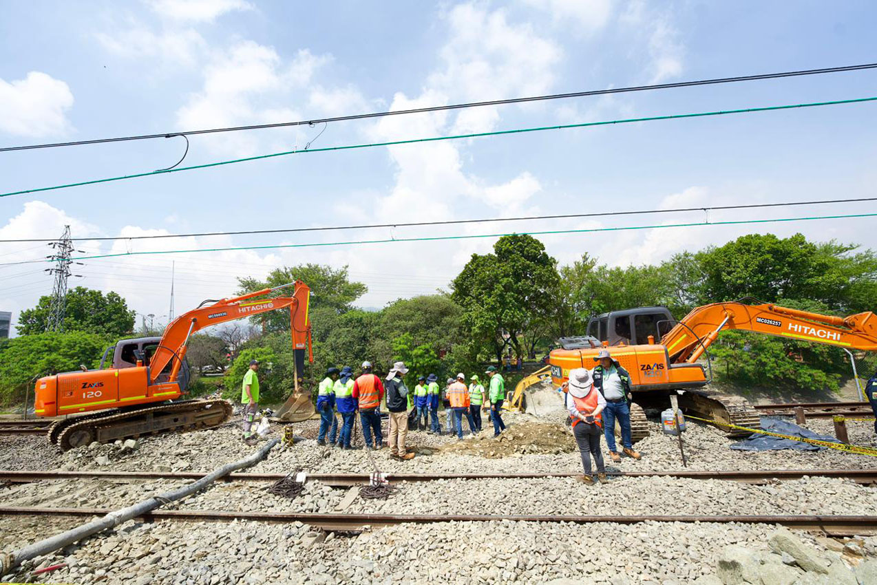 Imagen obras de recuperación en la vía férrea del metro (5)