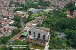 Render panorámico de megacolegio