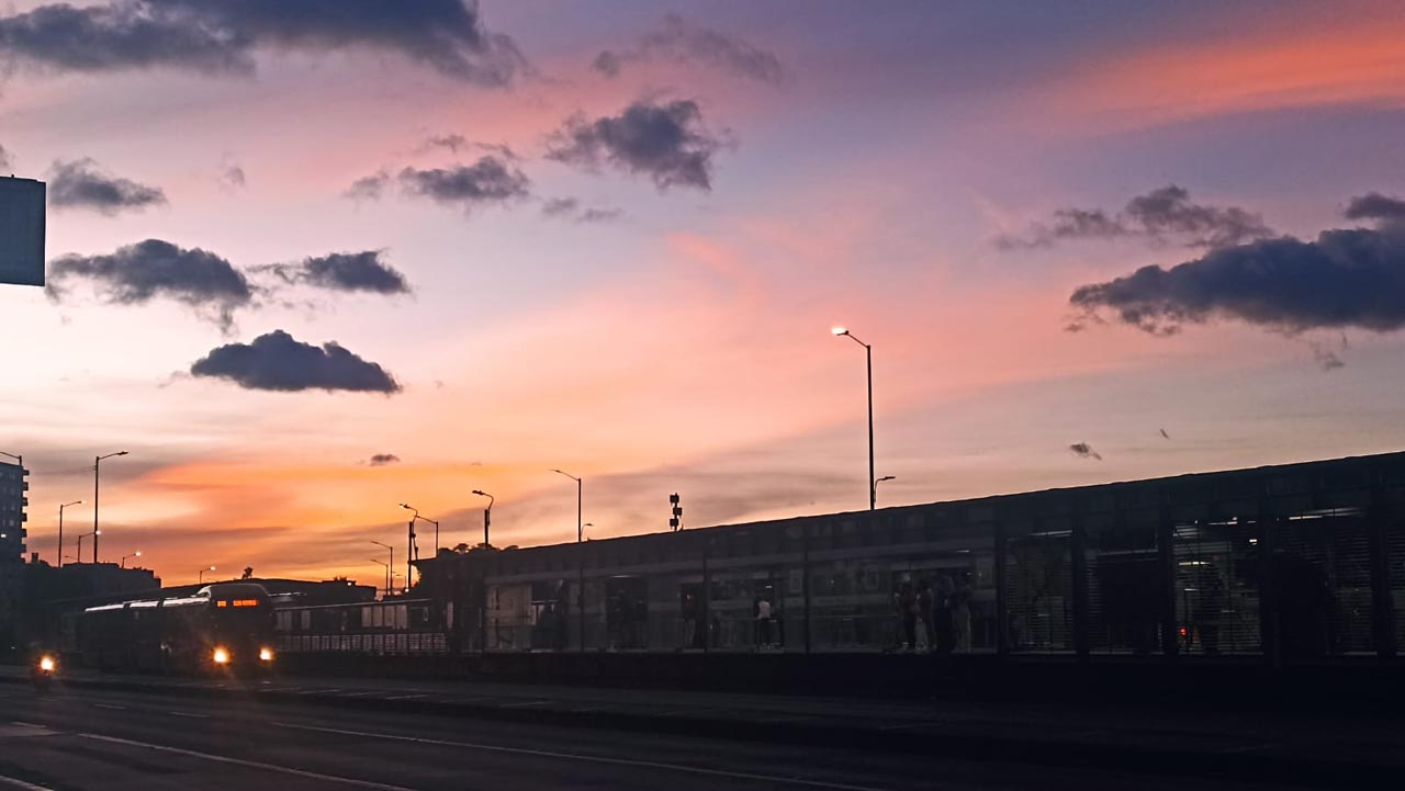 Atardecer en Bogotá.