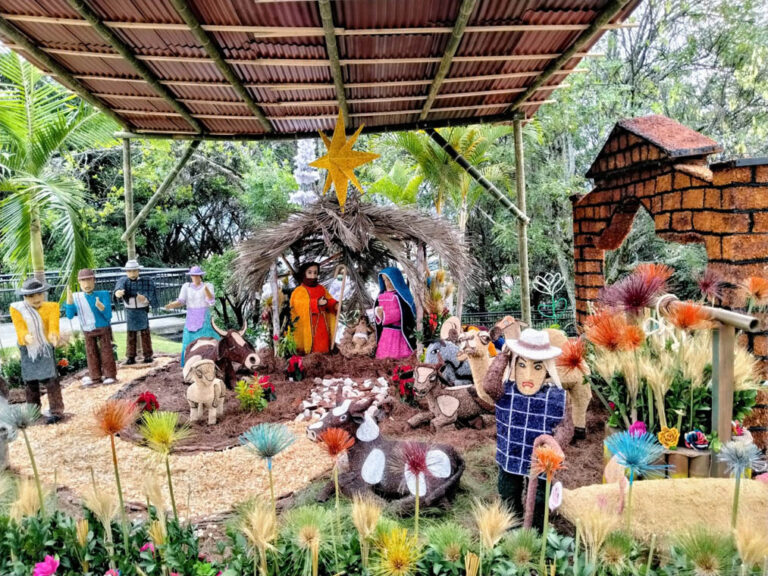 Imagen de pesebre de silleteros en Pueblito Paisa