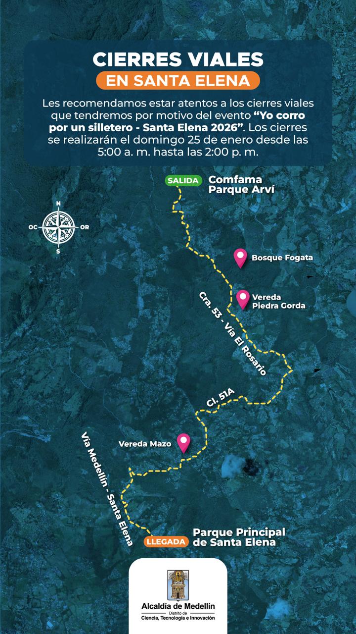 Imagen cierres viales en Santa Elena