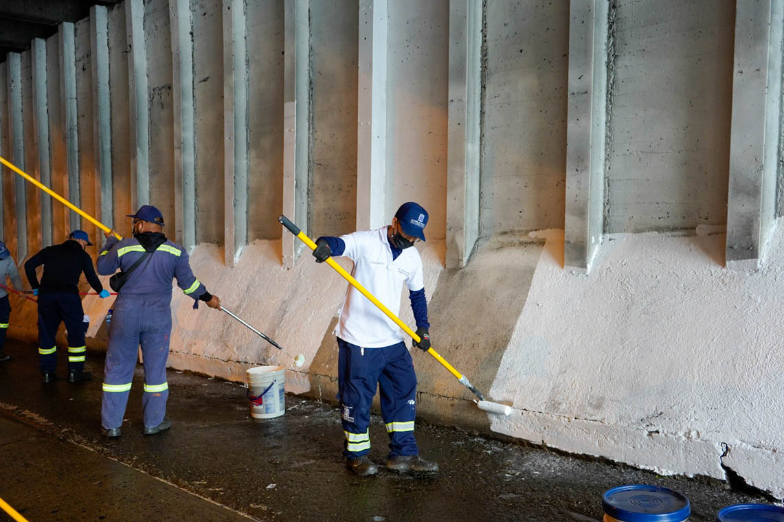 Imagen de pintura en soterrado de Villanueva