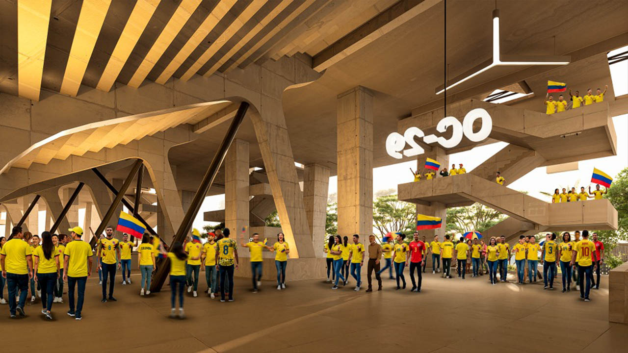 Render interior de renovación del Estadio Atanasio Girardot