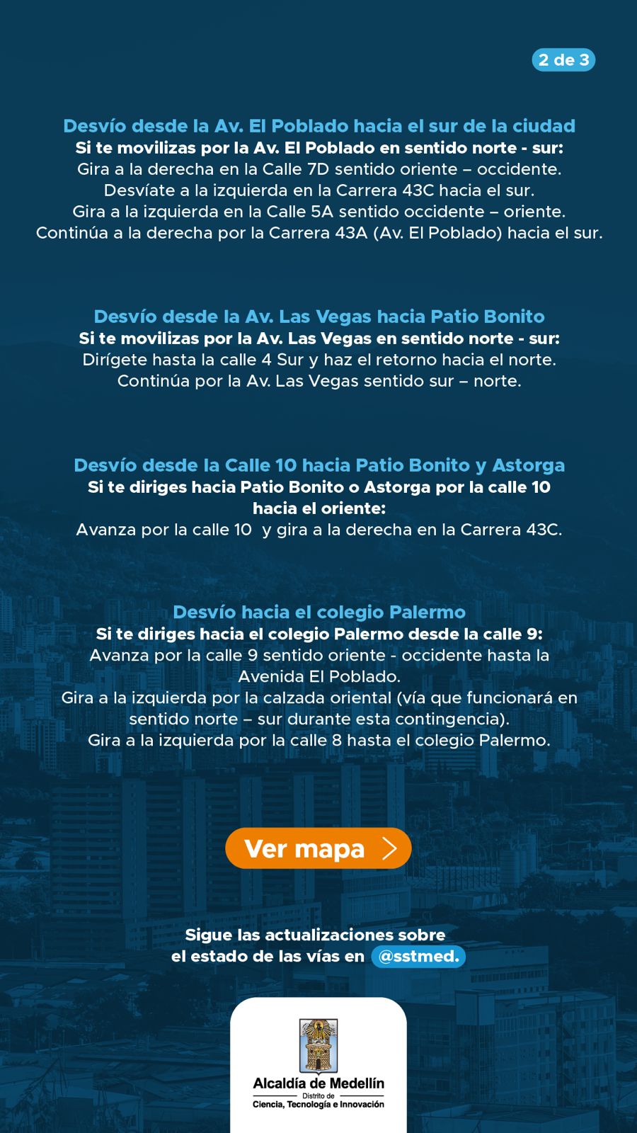 Cierre de vías en El Poblado