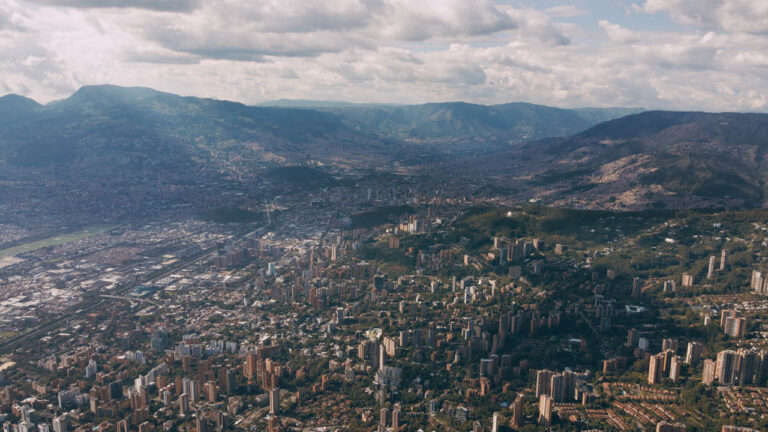 Imagen panorámica de Medellín