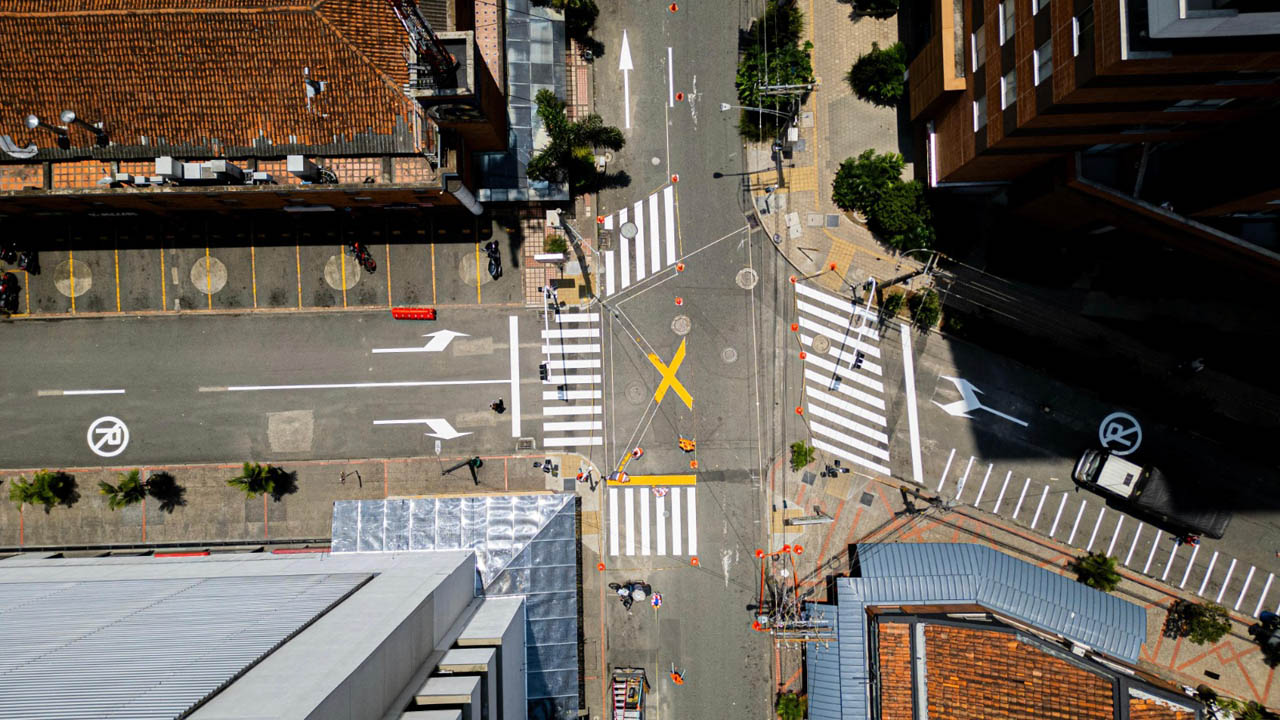 Imagen panorámica de calle