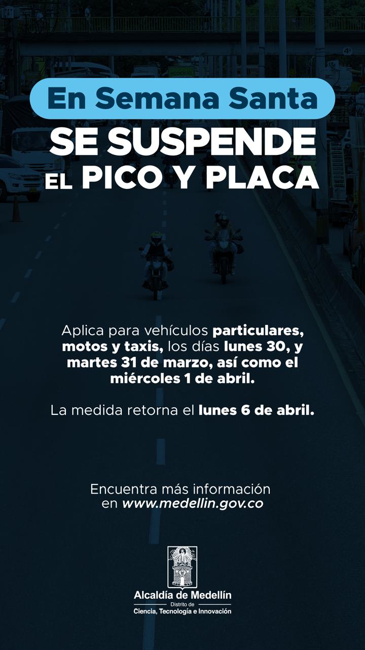 Imagen suspensión del Pico y Placa