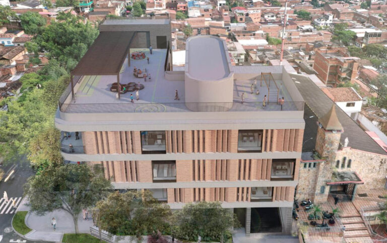 Render del megacolegio Hernán Toro Agudelo