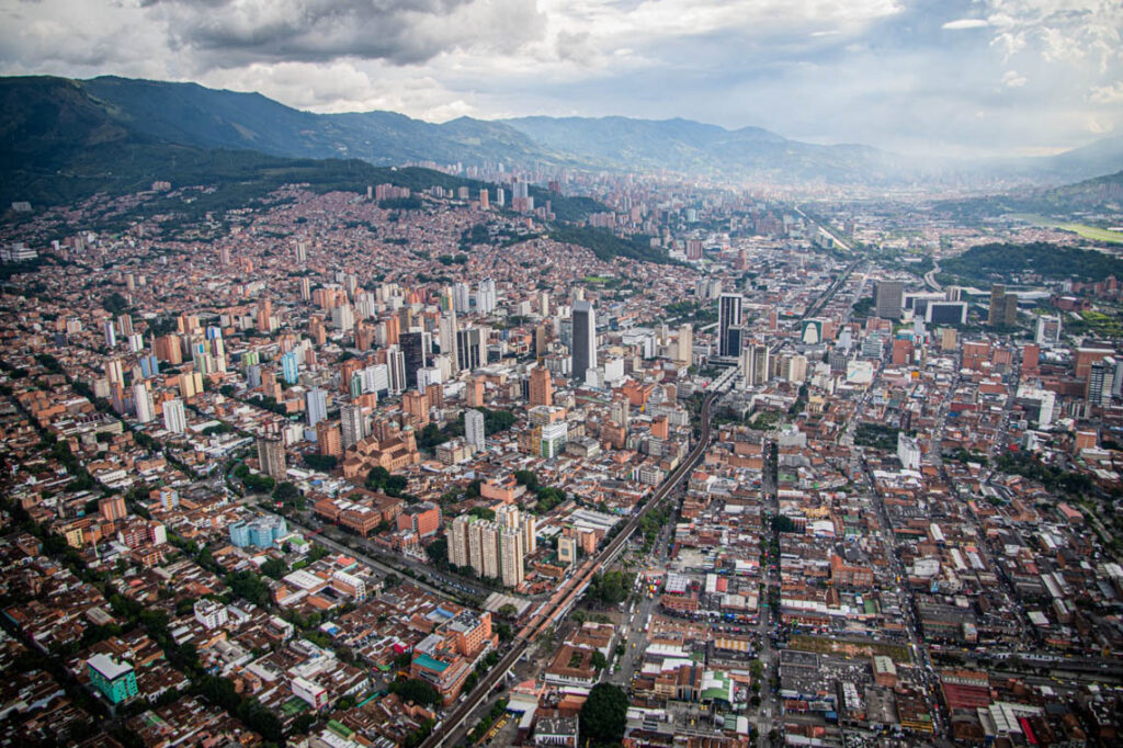 Imagen panorámica de Medellín