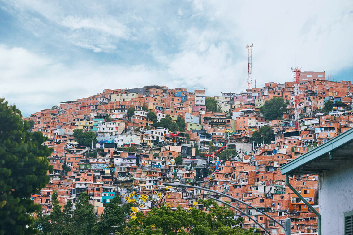 Imagen panorámica de una Comuna de Medellín