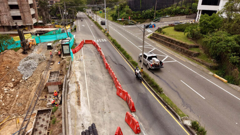 Imagen de obras en la vía