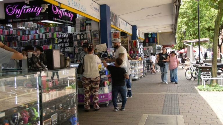 Imagen de zona comercial en el centro