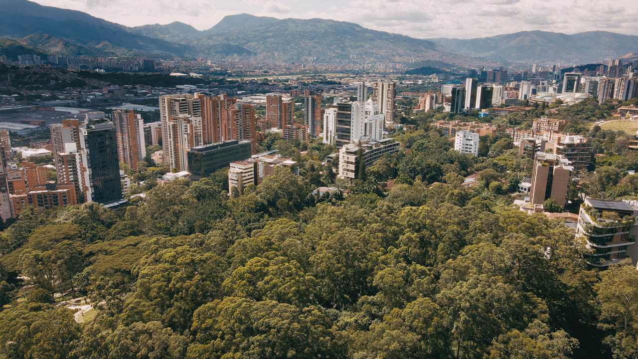 Imagen panorámica de Medellín